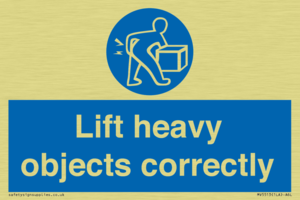 Lift heavy objects correctly